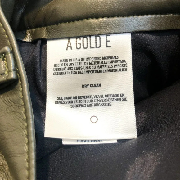 AGOLDE 100% Recycled Leather 90's Pinch Waist Green Straight Leg Pants 31 NWT - Picture 11 of 12